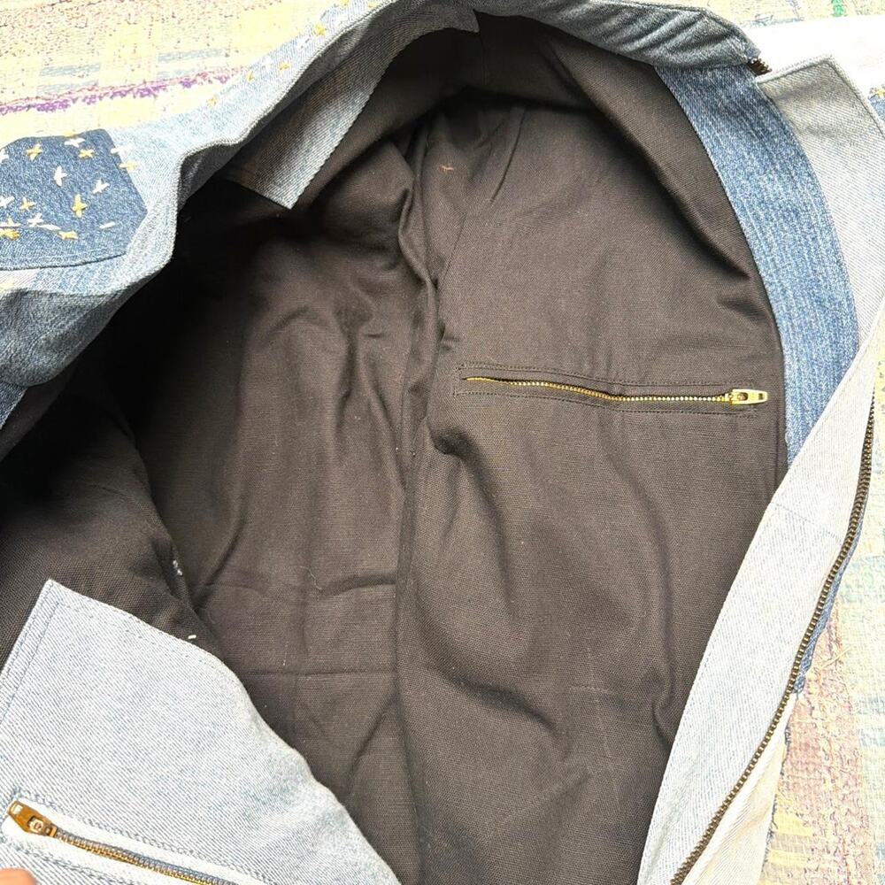 Custom Upcycled bomber jacket with sashiko handstitching - Picture 8 of 8